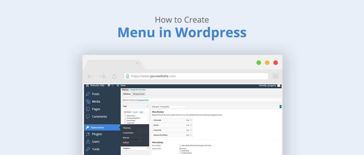 How to create a menu in WordPress?