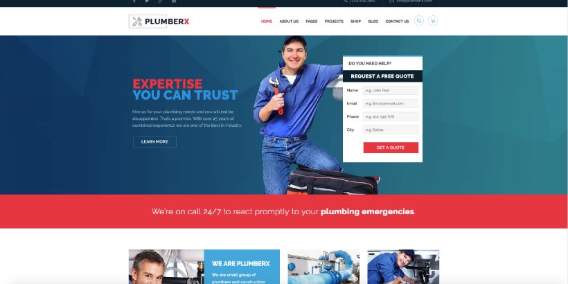 Plumber Premium Construction WordPress Themes