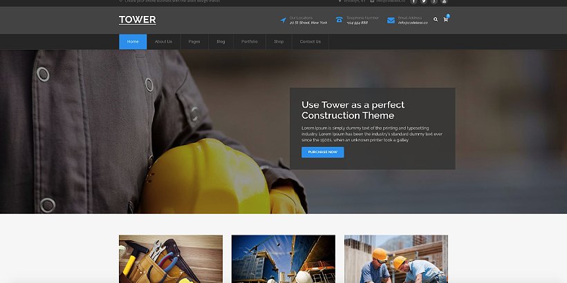 Tower Premium Construction WordPress Themes