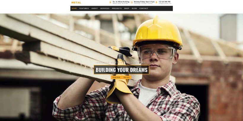 Metal Premium Construction WordPress Themes