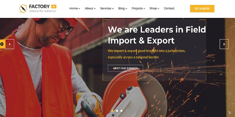 Factory Plus Premium Construction WordPress Themes