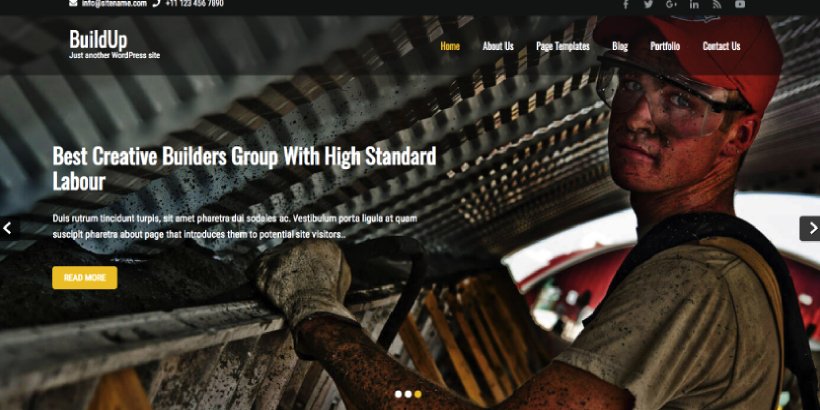 Build Up Free Construction WordPress Themes