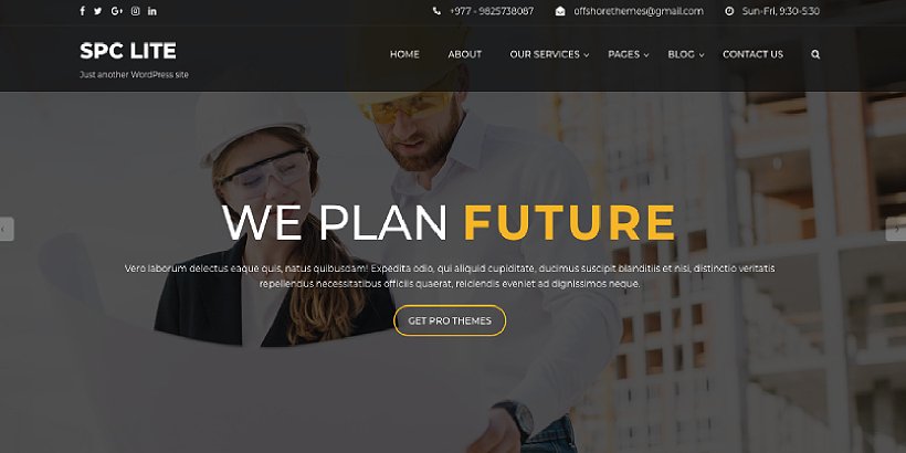 Spark Construction Free Construction WordPress Themes 