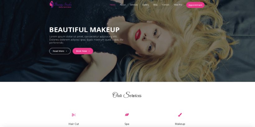 Beauty Studio Free Salon and Spa WordPress Themes