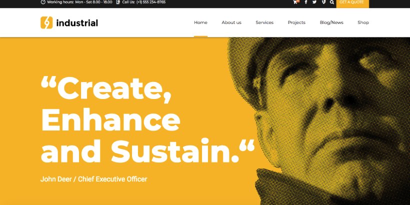 Industrial Premium Construction WordPress Themes