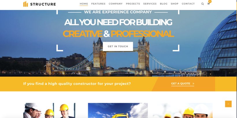 Structure Premium Construction WordPress Themes