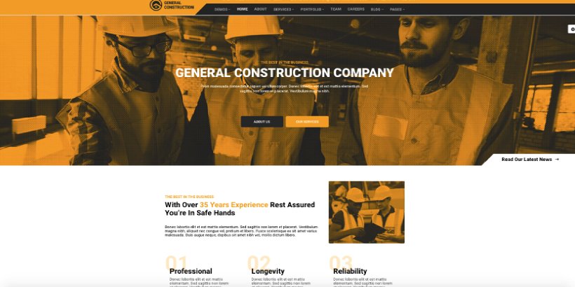 Multicon Premium Construction WordPress Themes