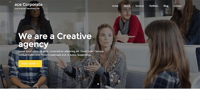 ace free corporate wordpress themes