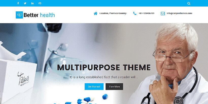 betterhealth free medical wordpress themes