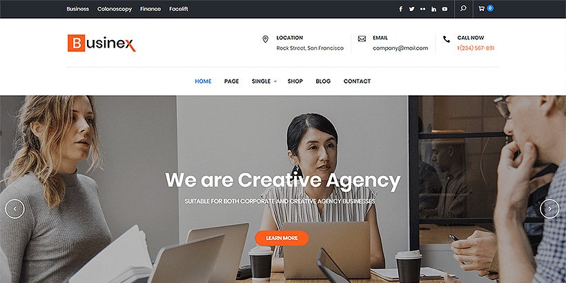 busisex free corporate wordpress themes