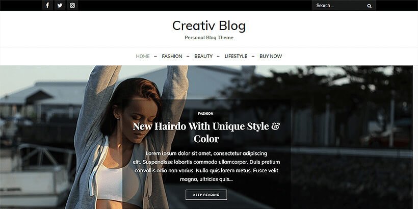 creativ free blog wordpress themes