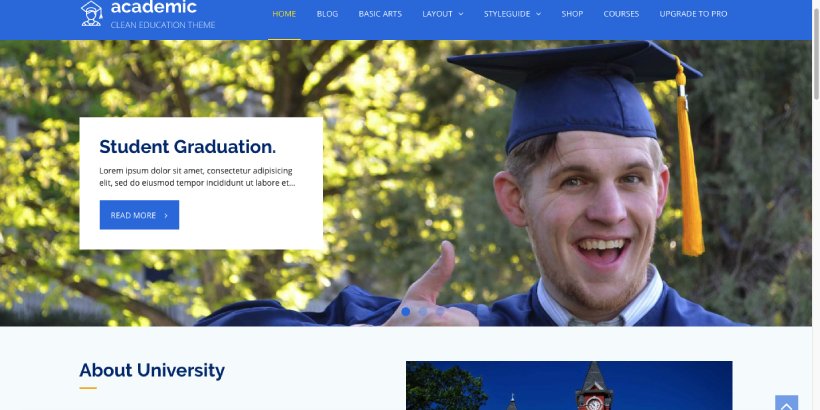 Academic Free Education WordPress Themes