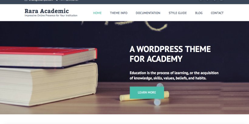 Rara Academic Free Education WordPress Themes