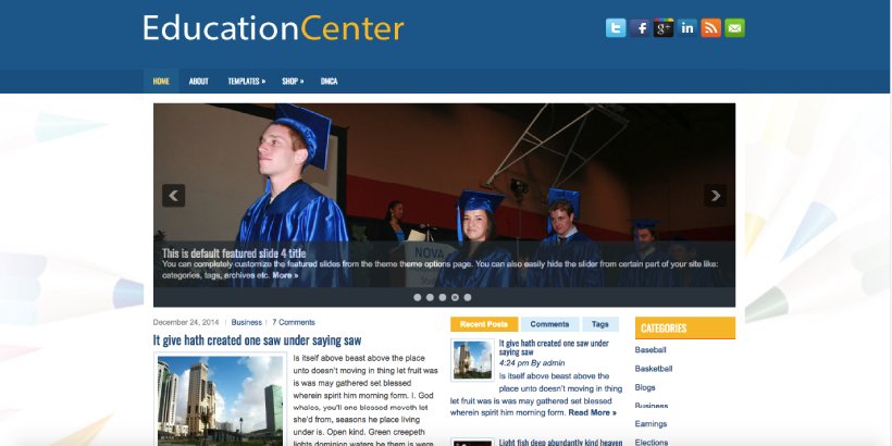 EducationCenter Free Education WordPress Themes