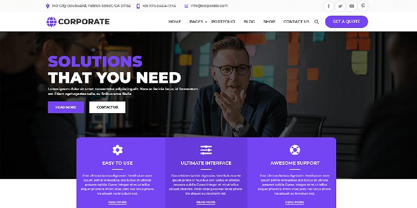 multicorporate free corporate wordpress themes