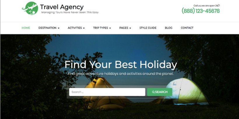 free travel WordPress theme