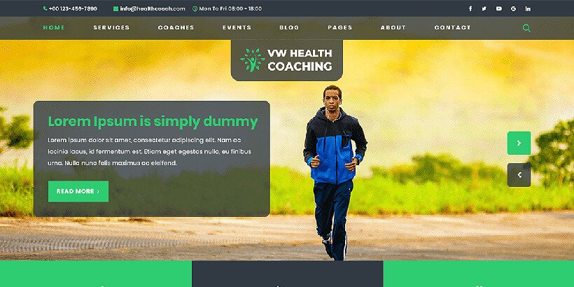 vwhealth free fitness wordpress themes