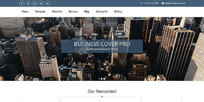 businesscover free business wordpress themes