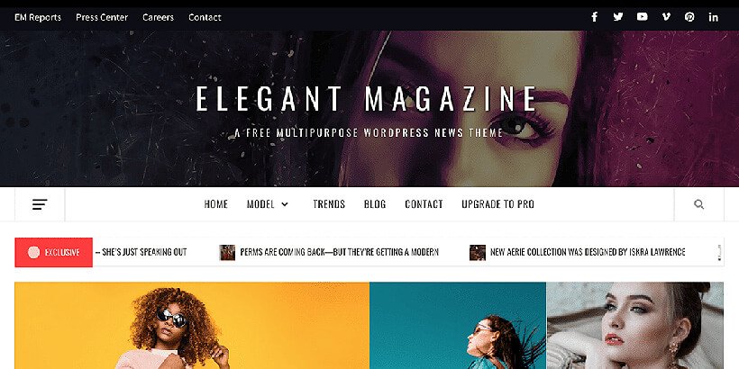 elegant free magazine wordpress themes