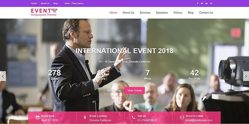 eventstar free event wordpress themes