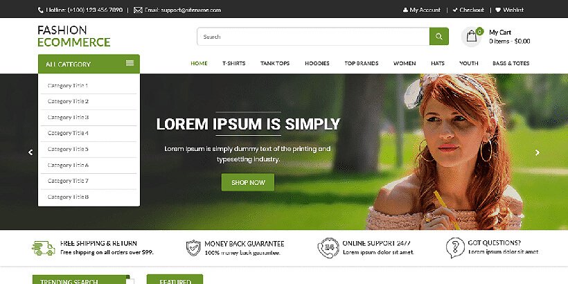 fashion free woocommerce themes