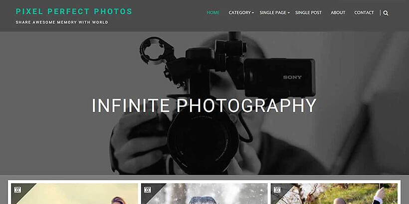 infinite free photography wordpress themes