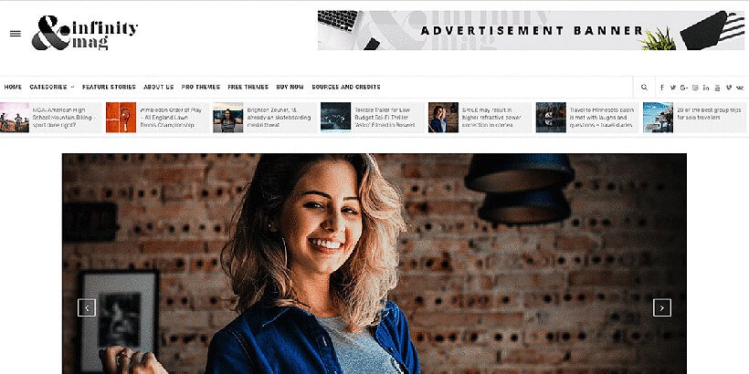 infinitymag free magazine wordpress themes