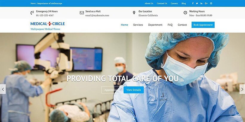 medicalcircle free medical wordpress themes