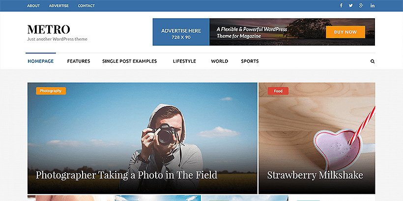 metro free magazine wordpress themes