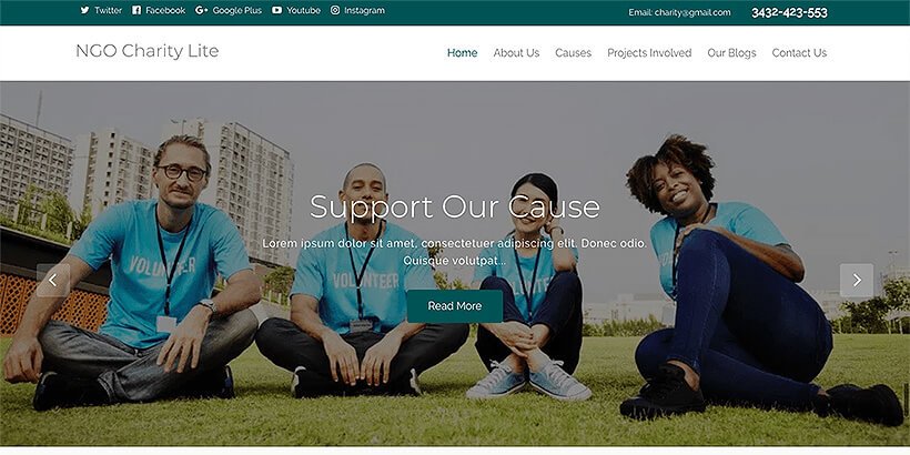 ngocharity free event wordpress themes