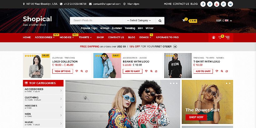 shopical free woocommerce themes