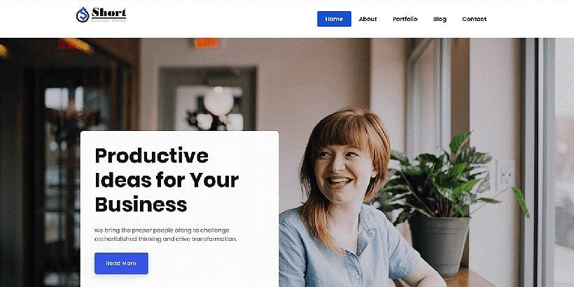 short free portfolio wordpress themes