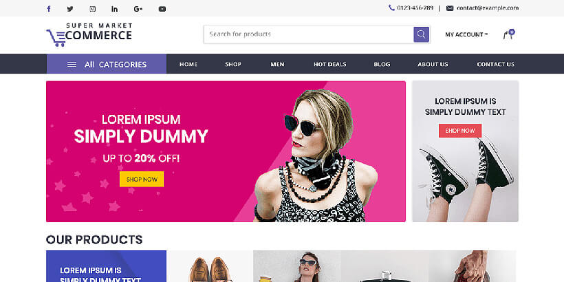 supermarket free woocommerce themes