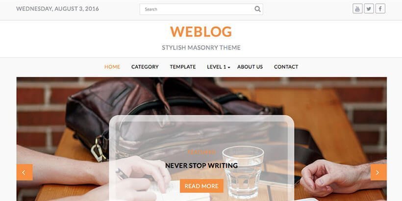 weblog free wordpress blog themes