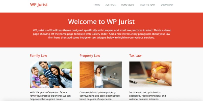 WP Jurist free lawyers WordPress themes