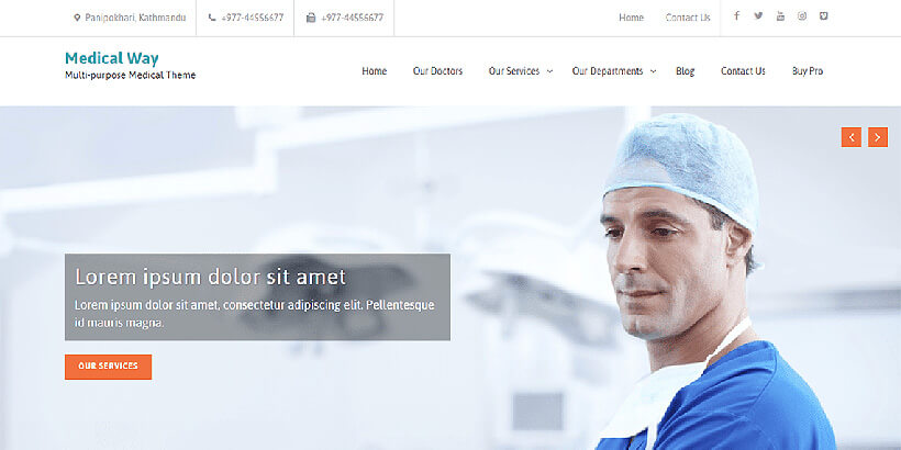 medicalway free gutenberg compatible wordpress themes