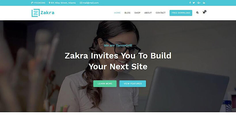 zakra free gutenberg compatible WordPress themes