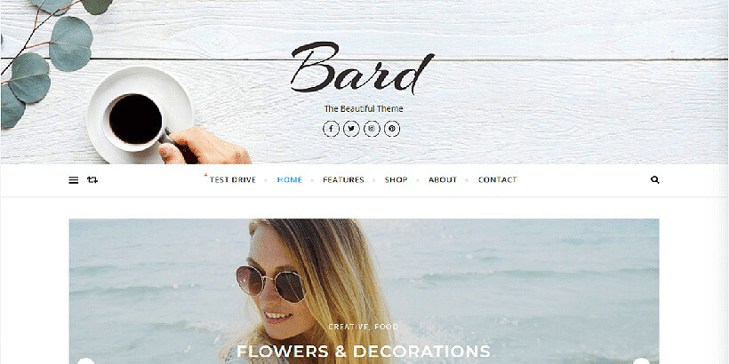 bard free feminine wordpress themes