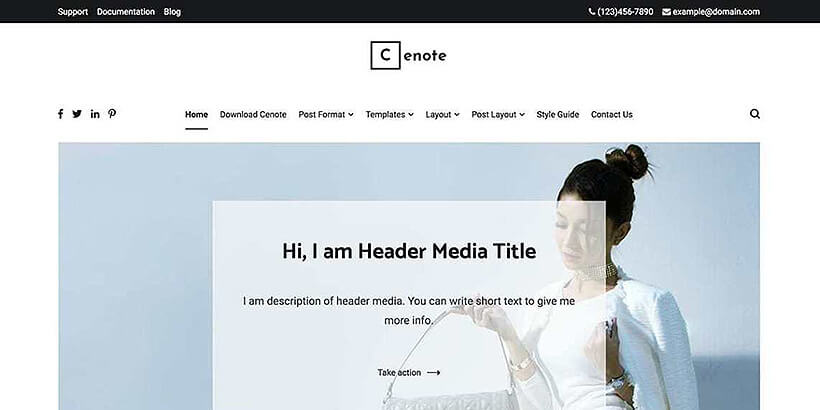 cenote free feminine wordpress themes