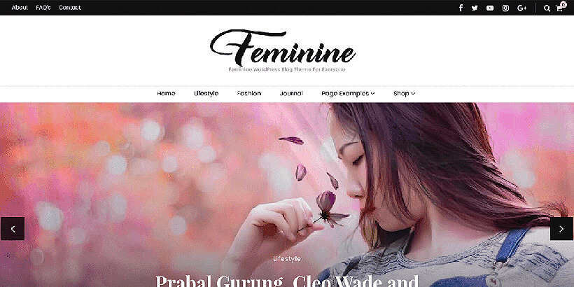 feminine free wordpress themes