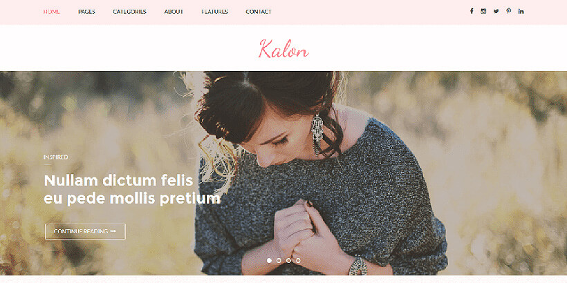 kalon free feminine wordpress themes