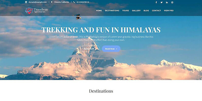 travelway free lifestyle wordpress themes