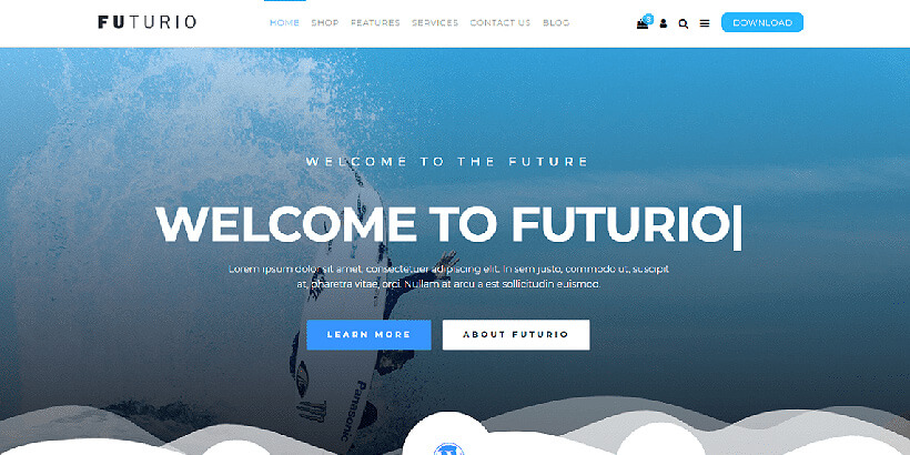 futoria free landing page wordpress themes