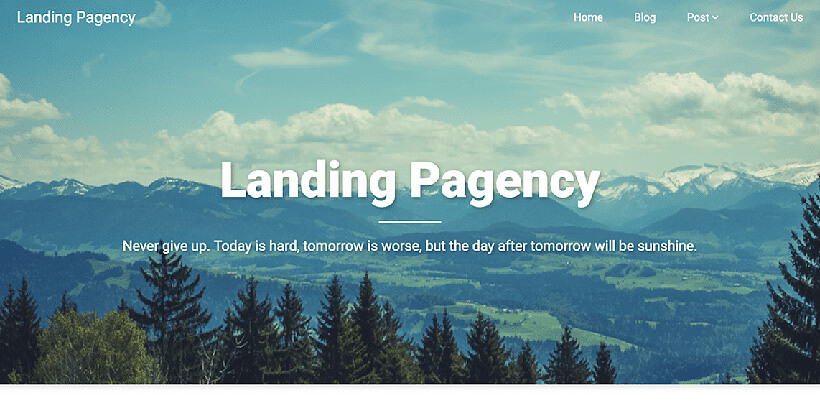 landingpagency free landing page wordpress themes