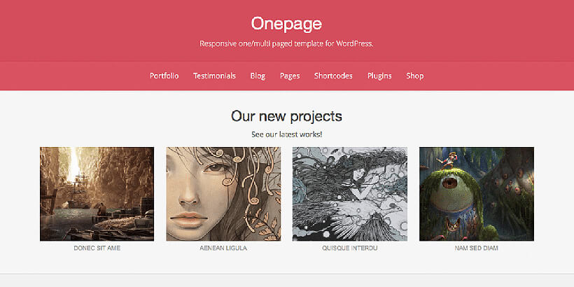onepage free one page wordpress themes
