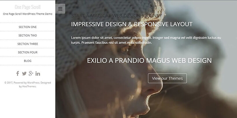 onepagescroll free one page wordpress themes