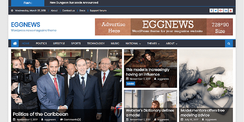 eggnews free magazine wordpress themes