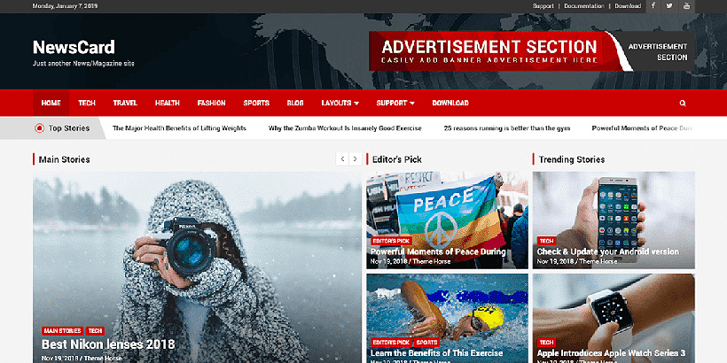 newscard free magazine wordpress themes