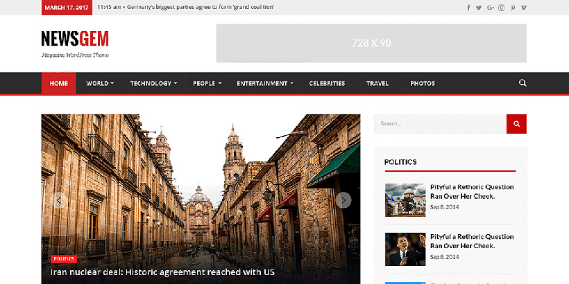 newsgem free magazine wordpress themes