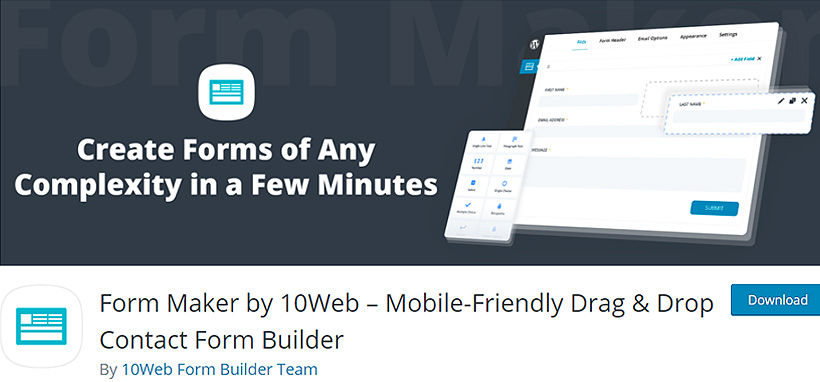 formmaker Free WordPress Contact Form Plugins